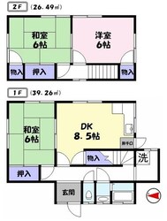 河崎（永井）借家の物件間取画像